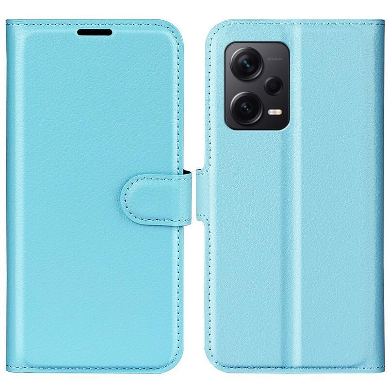 Litchi knížkové pouzdro na Xiaomi Redmi Note 12 Pro+ 5G - modré