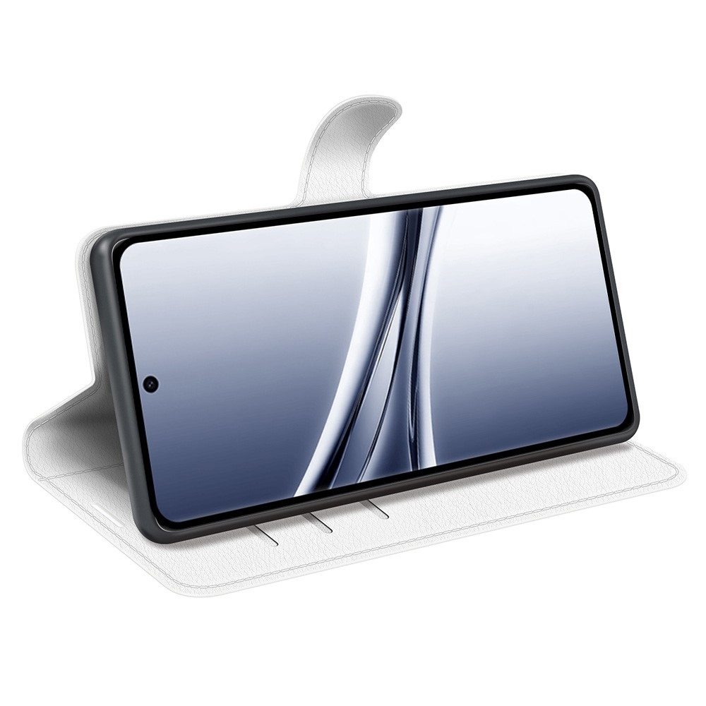 Litchi knížkové pouzdro na Xiaomi Redmi Note 15 4G - bílé