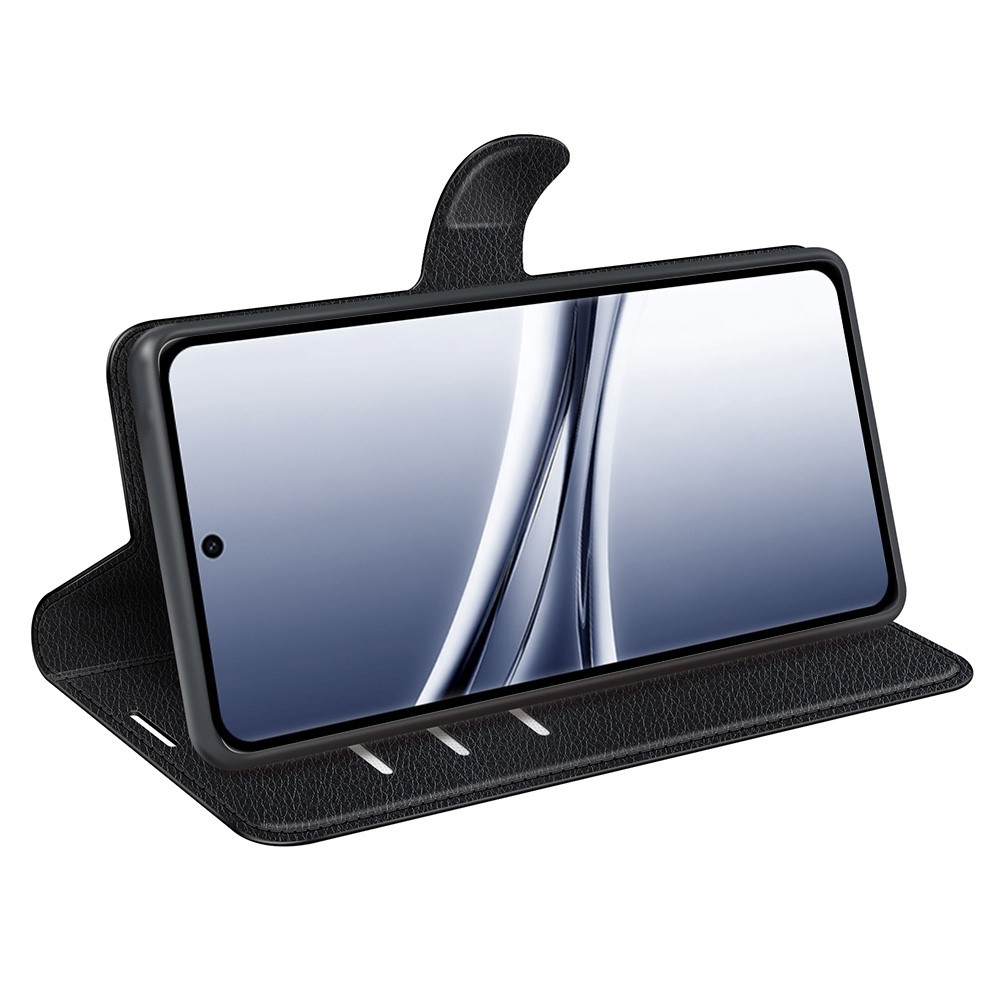 Litchi knížkové pouzdro na Xiaomi Redmi Note 15 4G - černé