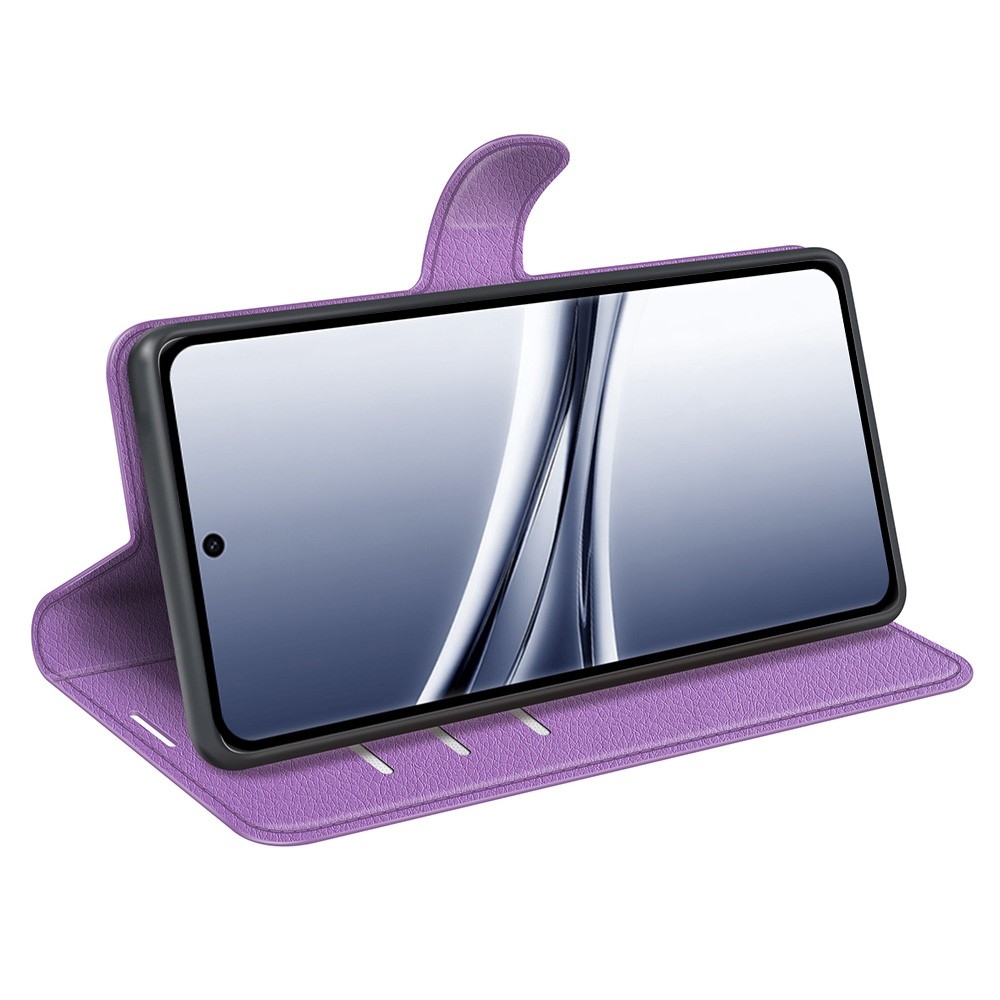 Litchi knížkové pouzdro na Xiaomi Redmi Note 15 4G - fialové