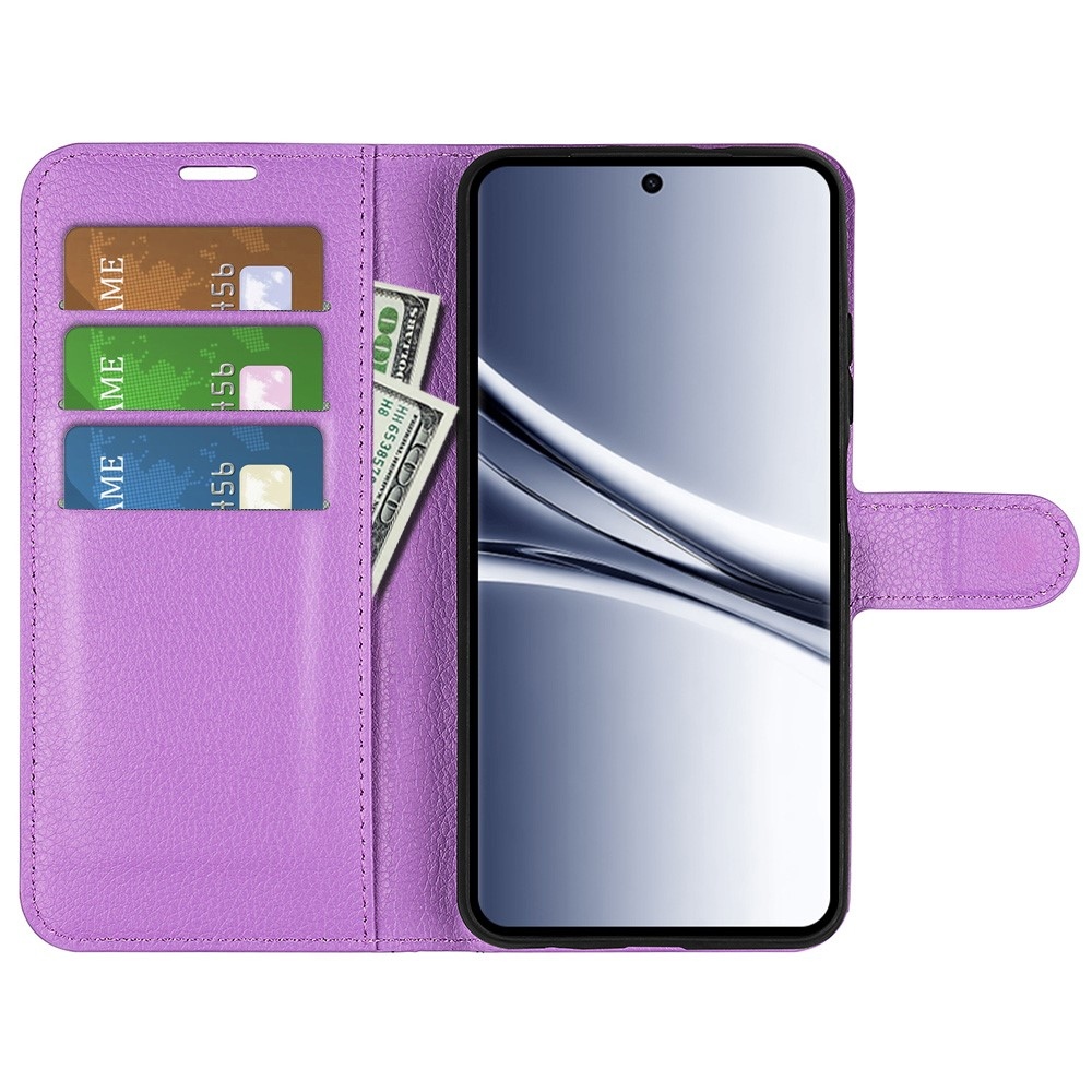 Litchi knížkové pouzdro na Xiaomi Redmi Note 15 4G - fialové