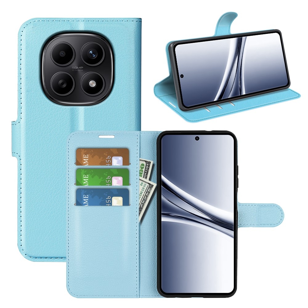 Litchi knížkové pouzdro na Xiaomi Redmi Note 15 4G - modré