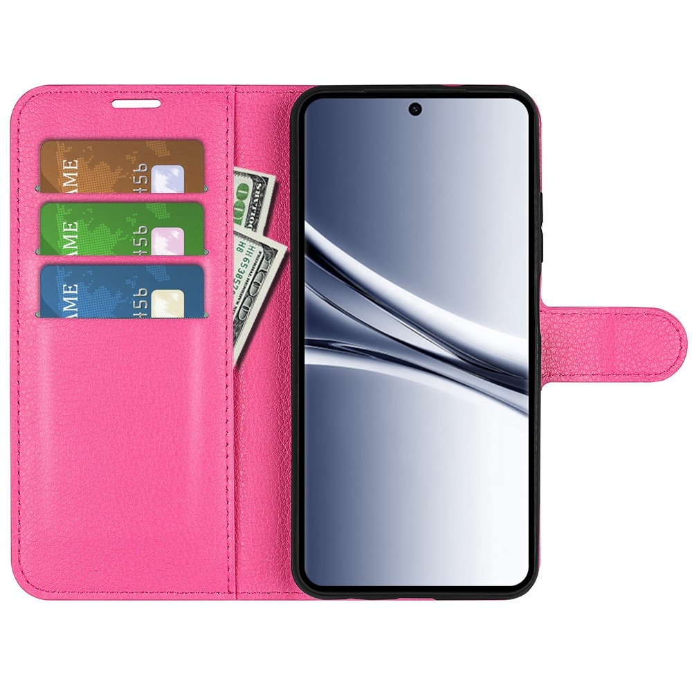 Litchi knížkové pouzdro na Xiaomi Redmi Note 15 4G - rose