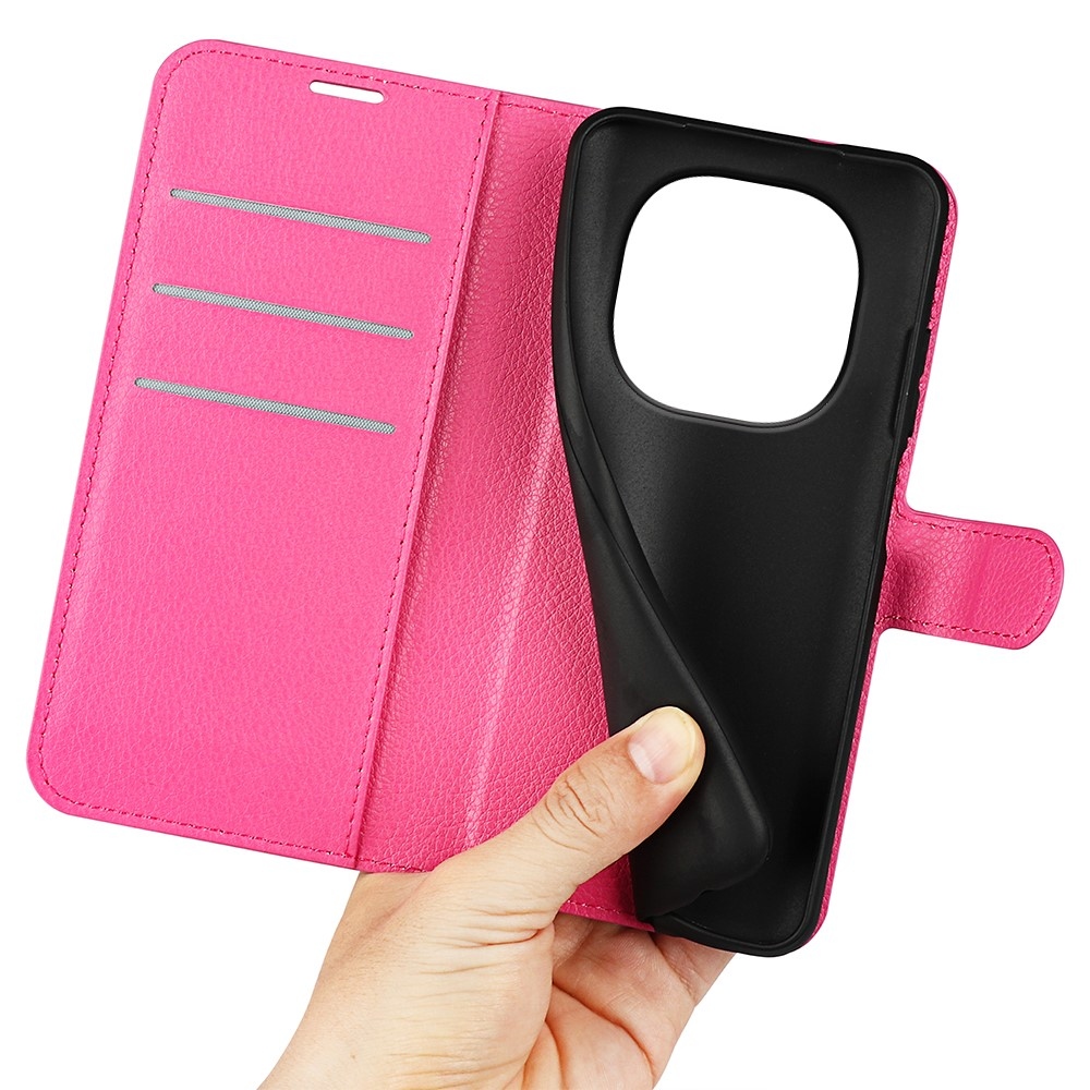 Litchi knížkové pouzdro na Xiaomi Redmi Note 15 4G - rose