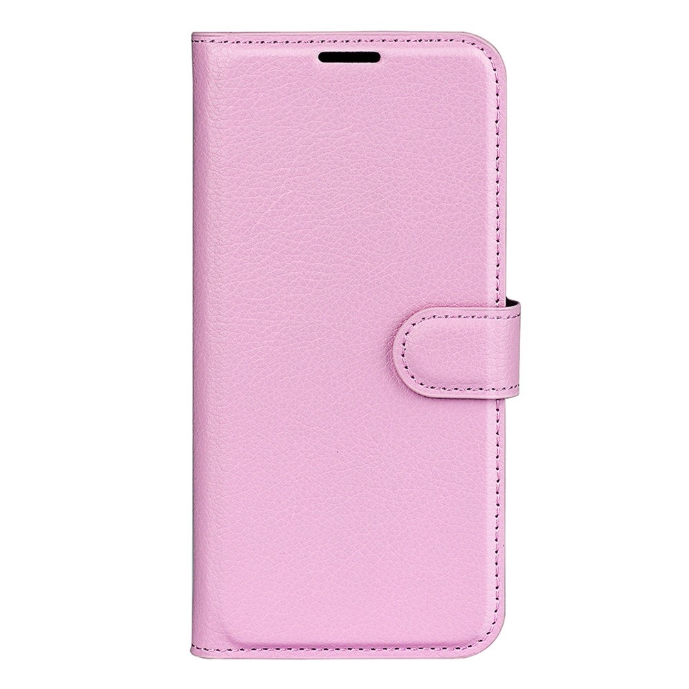 Litchi knížkové pouzdro na Xiaomi Redmi Note 15 4G - růžové