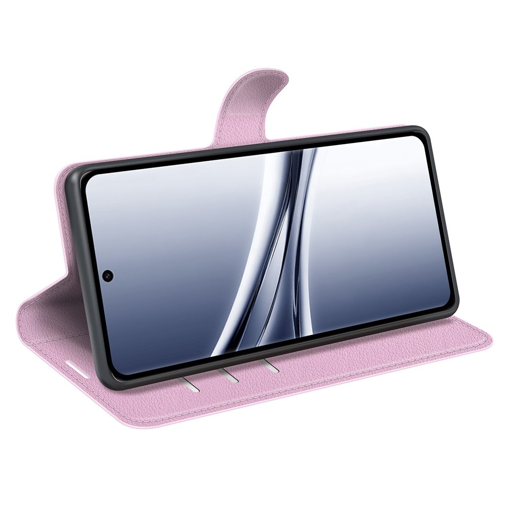 Litchi knížkové pouzdro na Xiaomi Redmi Note 15 4G - růžové