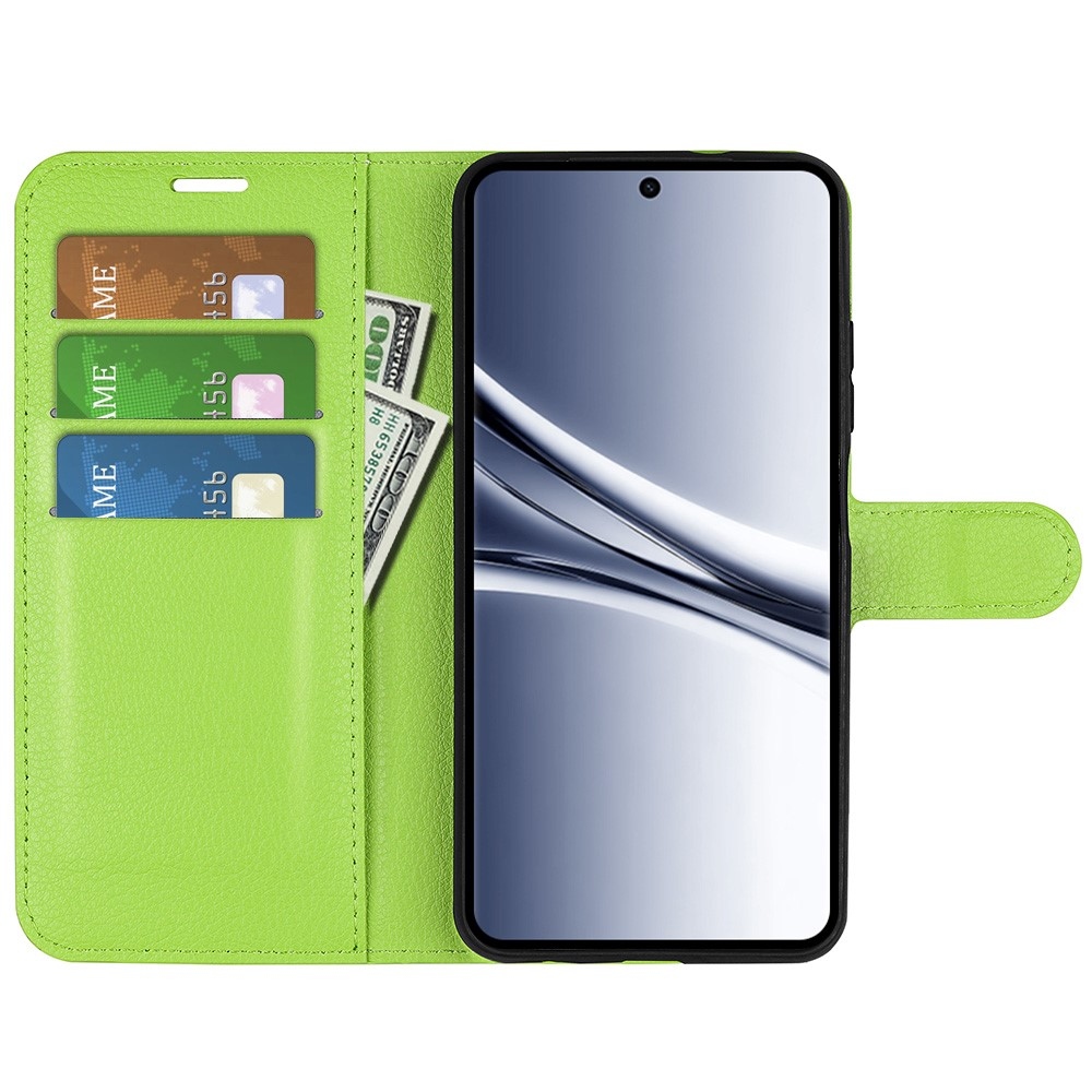 Litchi knížkové pouzdro na Xiaomi Redmi Note 15 4G - zelené