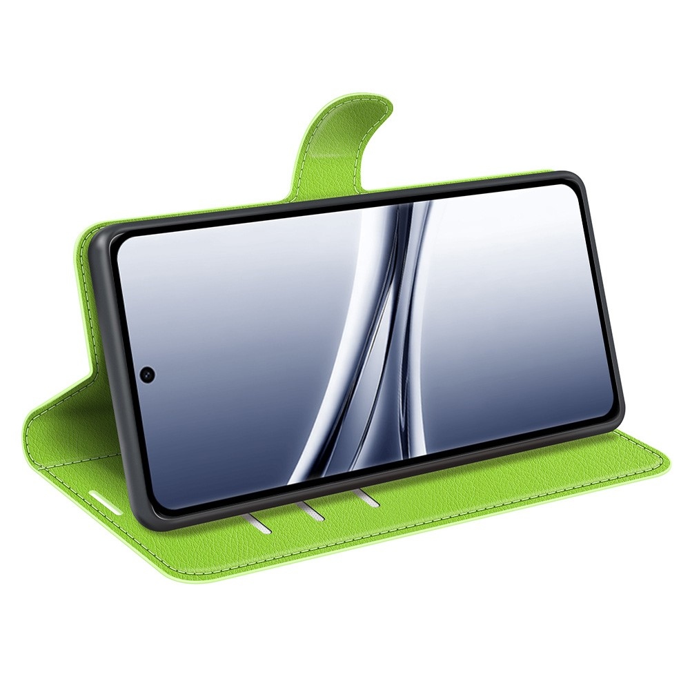 Litchi knížkové pouzdro na Xiaomi Redmi Note 15 4G - zelené