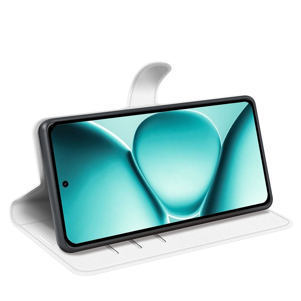 Litchi knížkové pouzdro na Xiaomi Redmi Note 15 Pro 5G - bílé