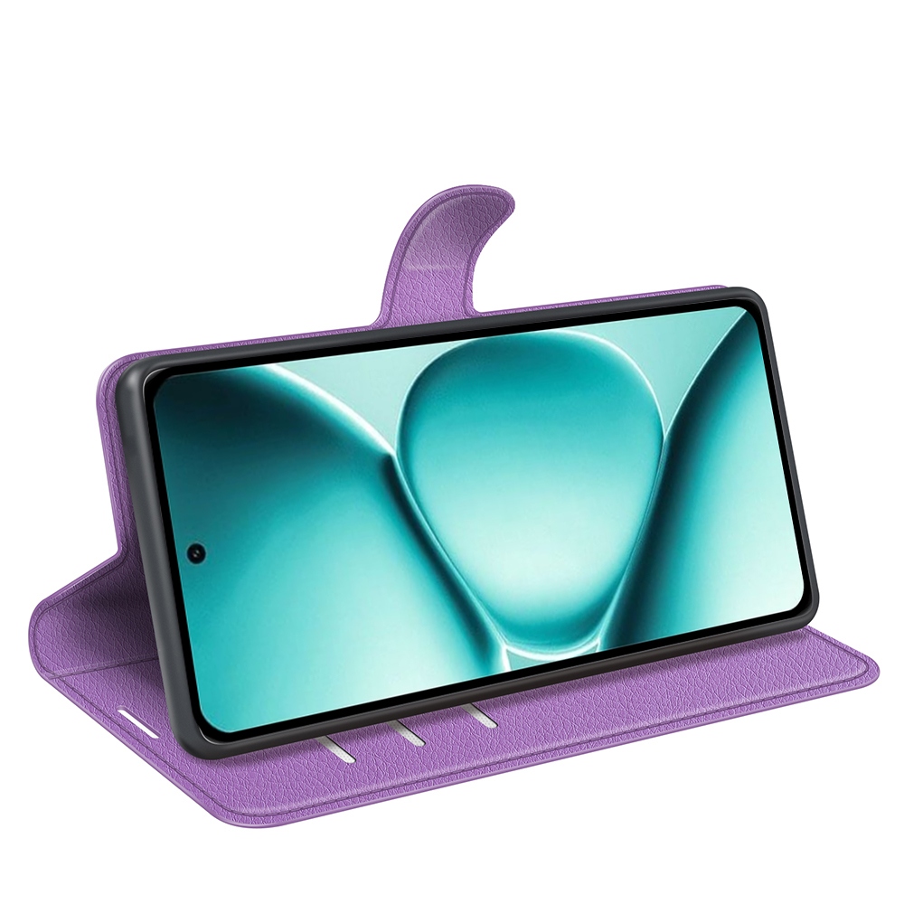 Litchi knížkové pouzdro na Xiaomi Redmi Note 15 Pro+ 5G - fialové