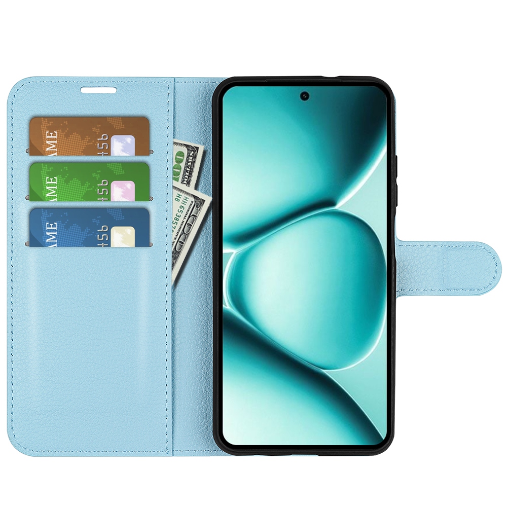 Litchi knížkové pouzdro na Xiaomi Redmi Note 15 Pro+ 5G - modré