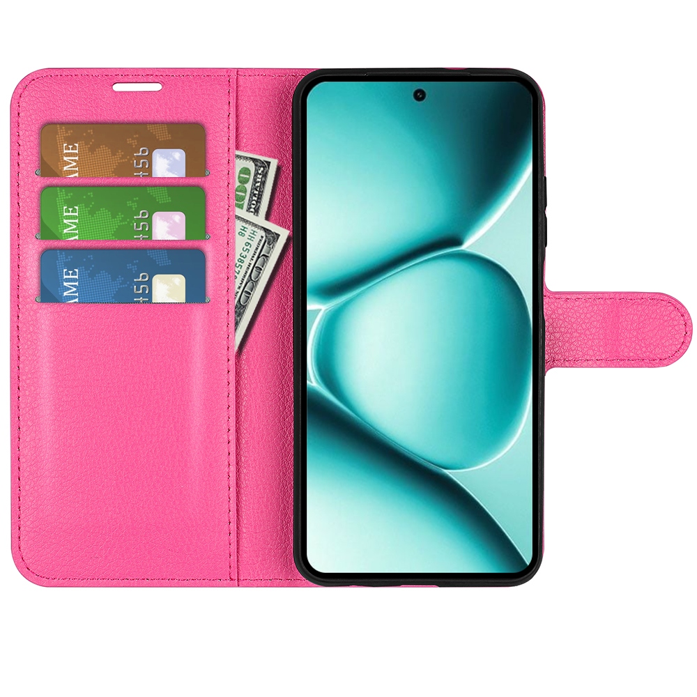 Litchi knížkové pouzdro na Xiaomi Redmi Note 15 Pro+ 5G - rose