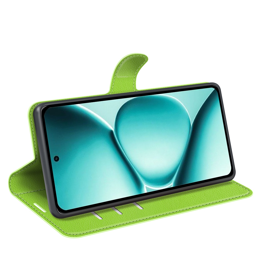 Litchi knížkové pouzdro na Xiaomi Redmi Note 15 Pro 5G - zelené