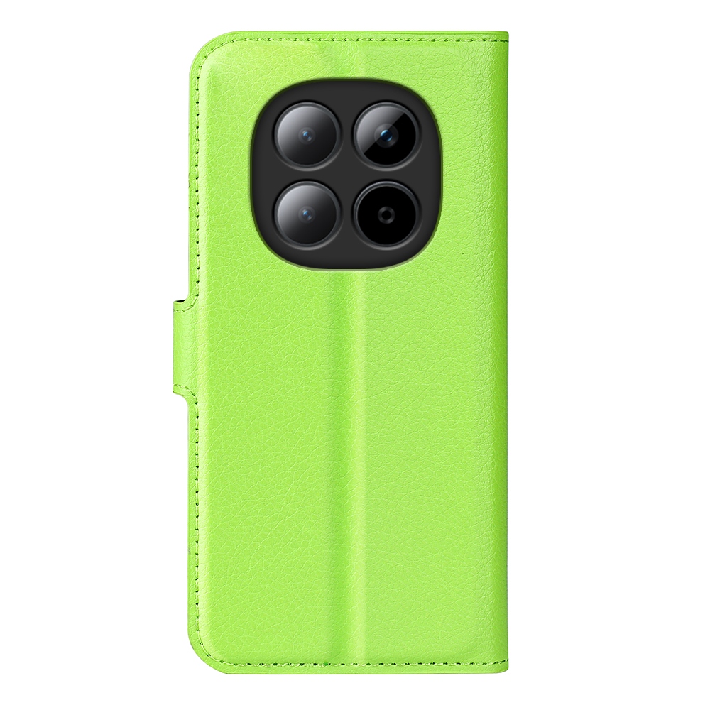 Litchi knížkové pouzdro na Xiaomi Redmi Note 15 Pro+ 5G - zelené