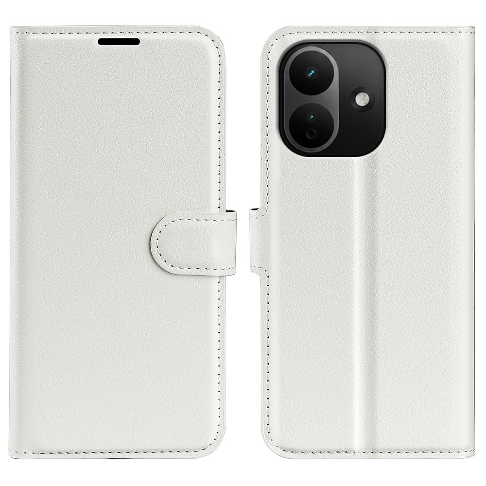 Litchi knížkové pouzdro na Xiaomi Redmi Note 17 Pro 5G - bílé