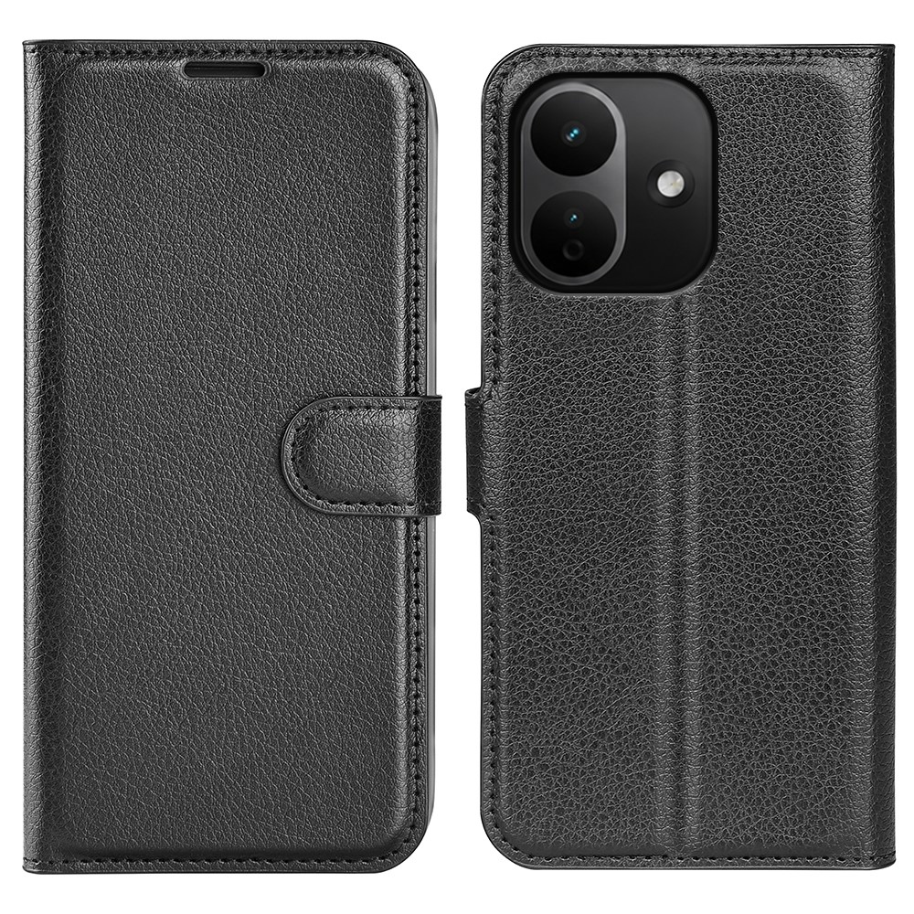 Litchi knížkové pouzdro na Xiaomi Redmi Note 17 Pro 5G - černé