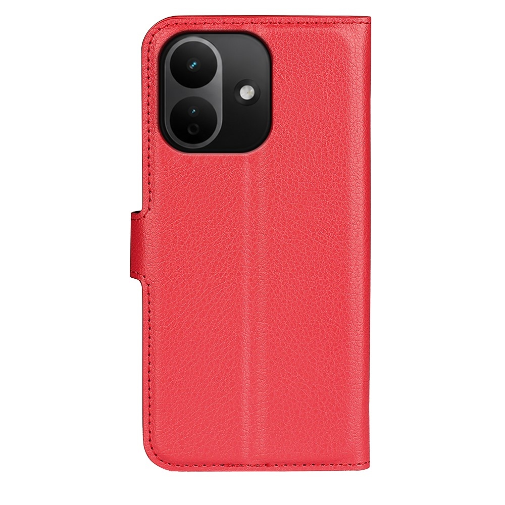 Litchi knížkové pouzdro na Xiaomi Redmi Note 17 Pro 5G - červené
