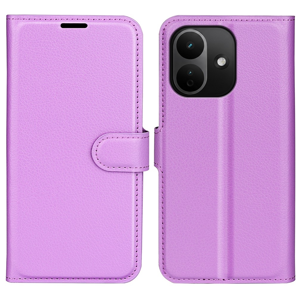 Litchi knížkové pouzdro na Xiaomi Redmi Note 17 Pro 5G - fialové