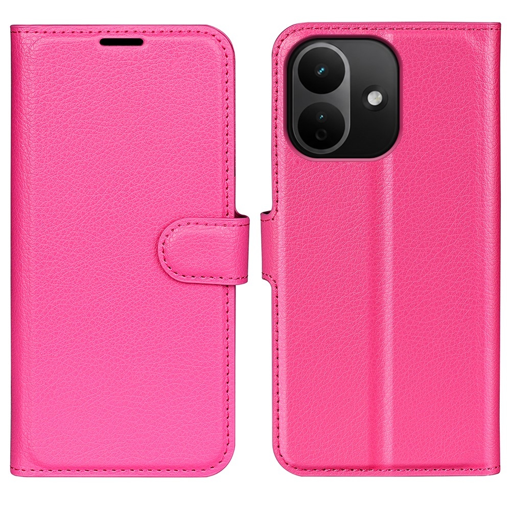 Litchi knížkové pouzdro na Xiaomi Redmi Note 17 Pro 5G - rose