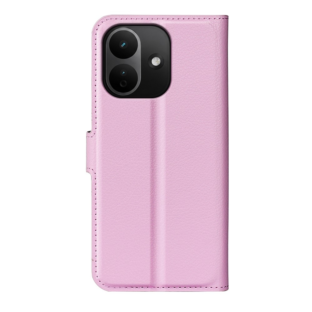Litchi knížkové pouzdro na Xiaomi Redmi Note 17 Pro 5G - růžové