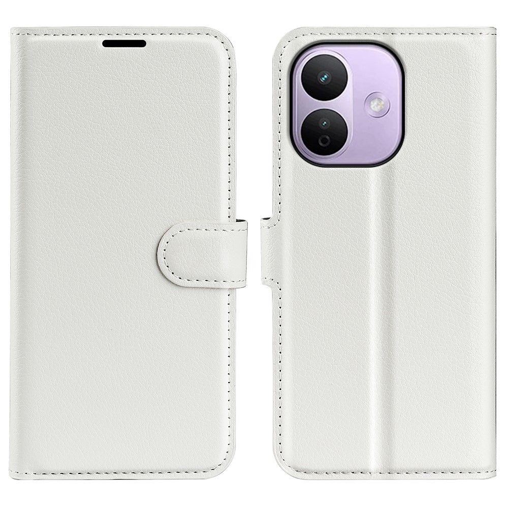 Litchi knížkové pouzdro na Xiaomi Redmi Note 17 Pro Max 5G - bílé