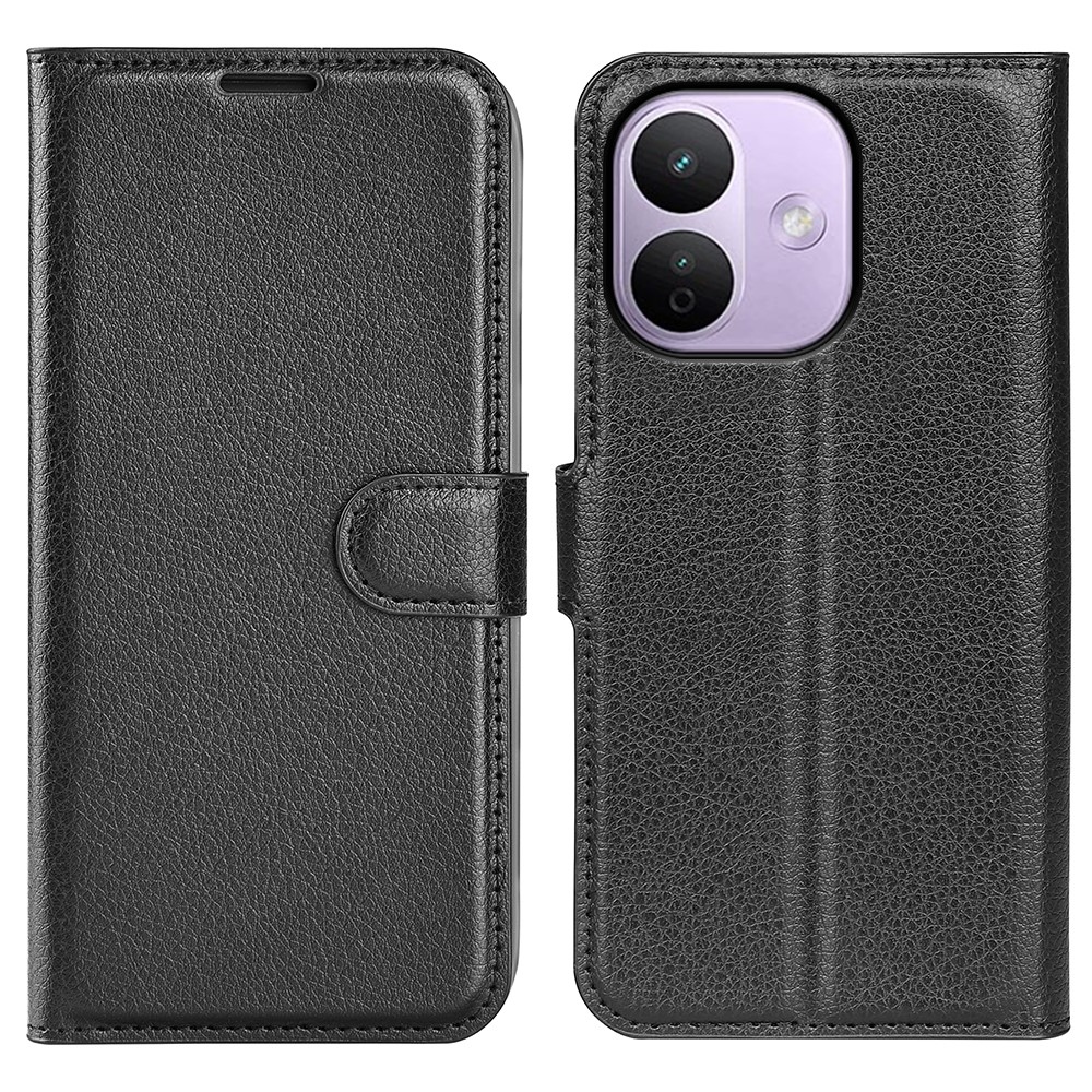 Litchi knížkové pouzdro na Xiaomi Redmi Note 17 Pro Max 5G - černé
