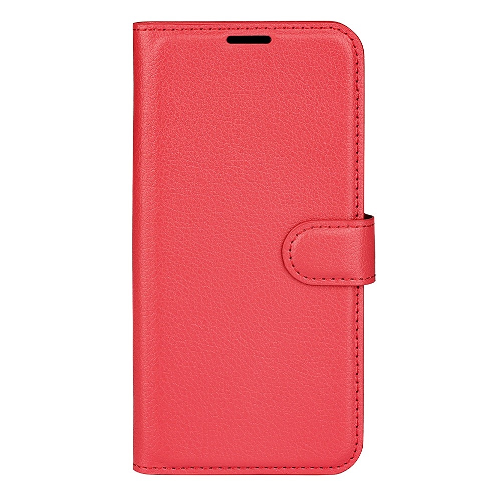 Litchi knížkové pouzdro na Xiaomi Redmi Note 17 Pro Max 5G - červené