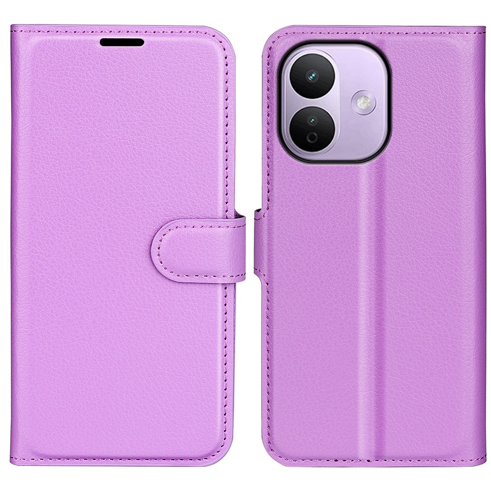 Litchi knížkové pouzdro na Xiaomi Redmi Note 17 Pro Max 5G - fialové