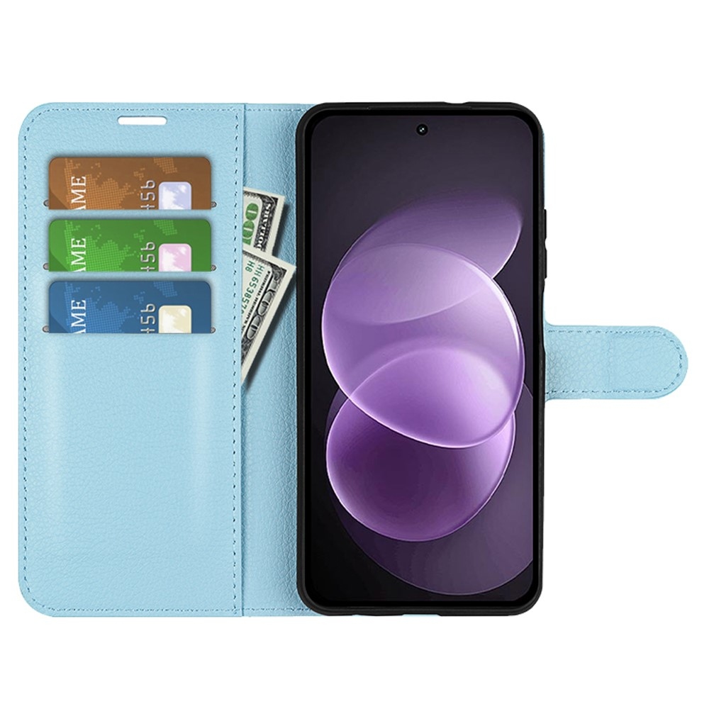 Litchi knížkové pouzdro na Xiaomi Redmi Note 17 Pro Max 5G - modré