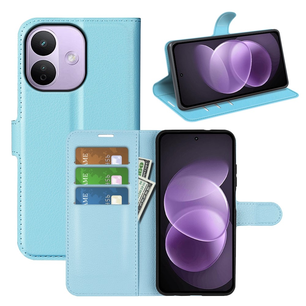 Litchi knížkové pouzdro na Xiaomi Redmi Note 17 Pro Max 5G - modré