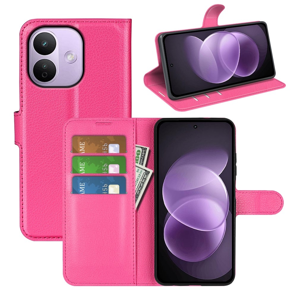 Litchi knížkové pouzdro na Xiaomi Redmi Note 17 Pro Max 5G - rose