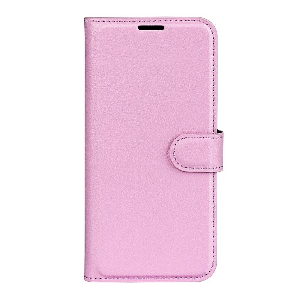 Litchi knížkové pouzdro na Xiaomi Redmi Note 17 Pro Max 5G - růžové