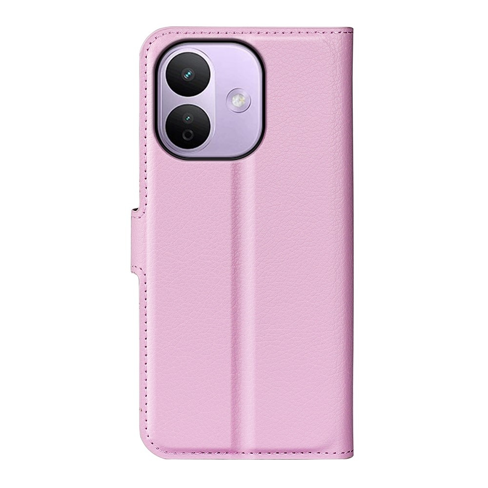 Litchi knížkové pouzdro na Xiaomi Redmi Note 17 Pro Max 5G - růžové