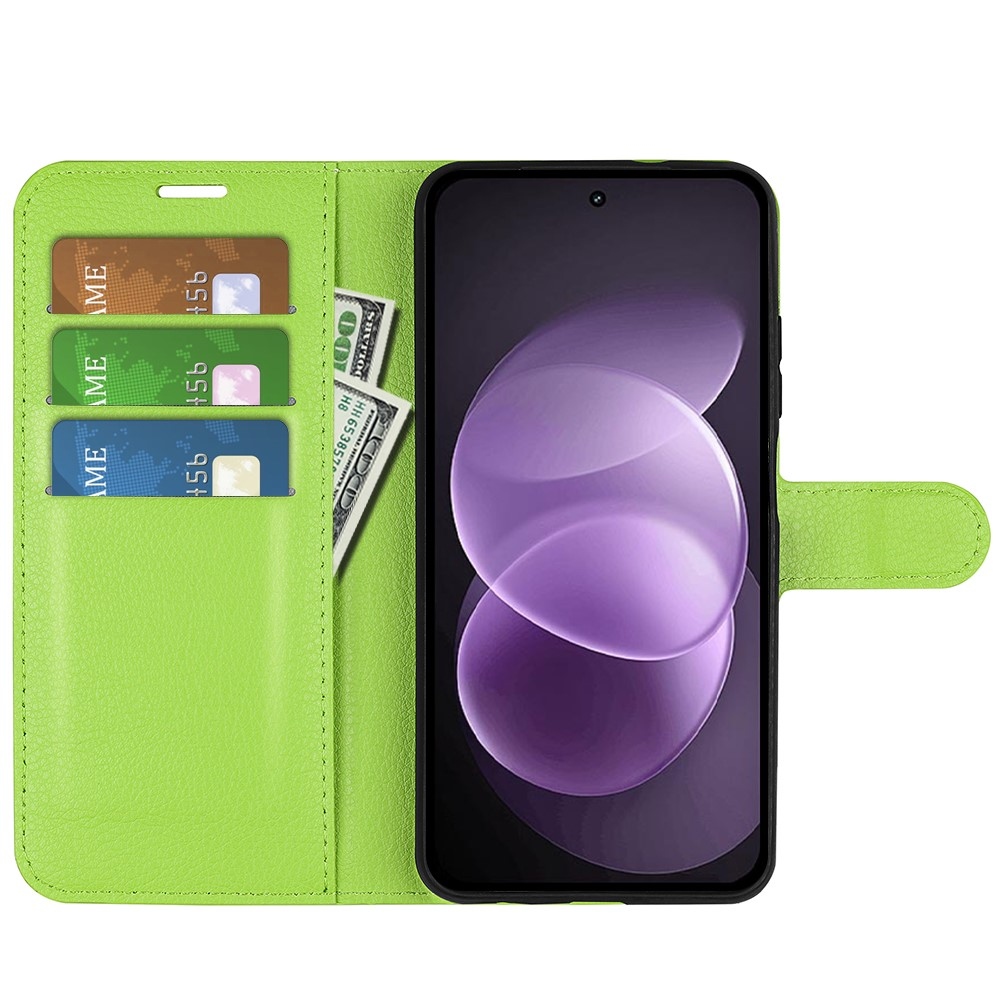 Litchi knížkové pouzdro na Xiaomi Redmi Note 17 Pro Max 5G - zelené