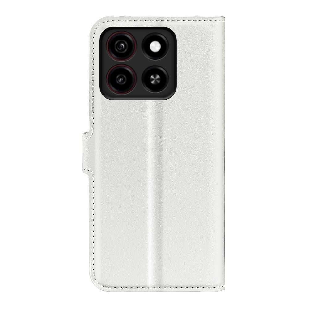 Litchi knížkové pouzdro na ZTE Blade A35 - bílé