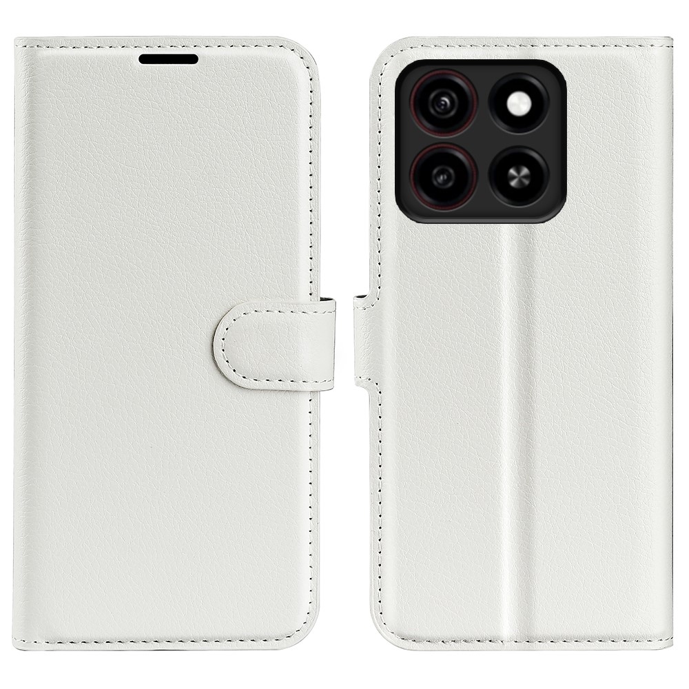 Litchi knížkové pouzdro na ZTE Blade A35 - bílé