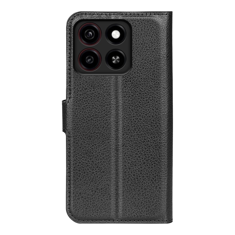 Litchi knížkové pouzdro na ZTE Blade A35 - černé