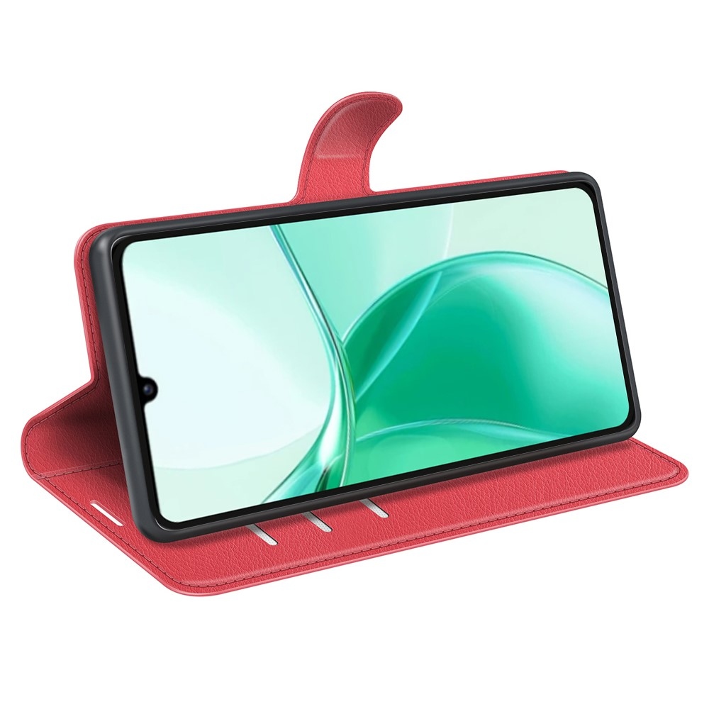 Litchi knížkové pouzdro na ZTE Blade A35 - červené