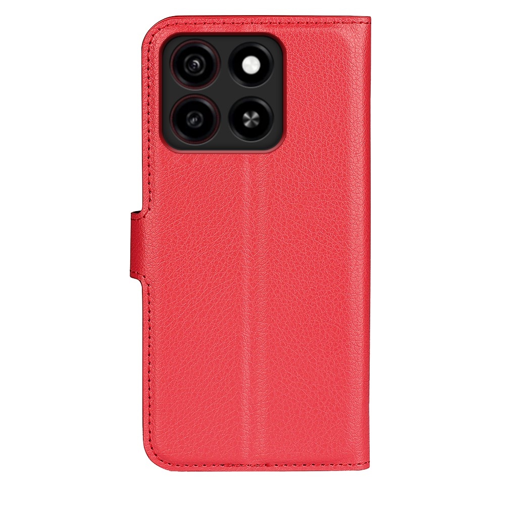 Litchi knížkové pouzdro na ZTE Blade A35 - červené