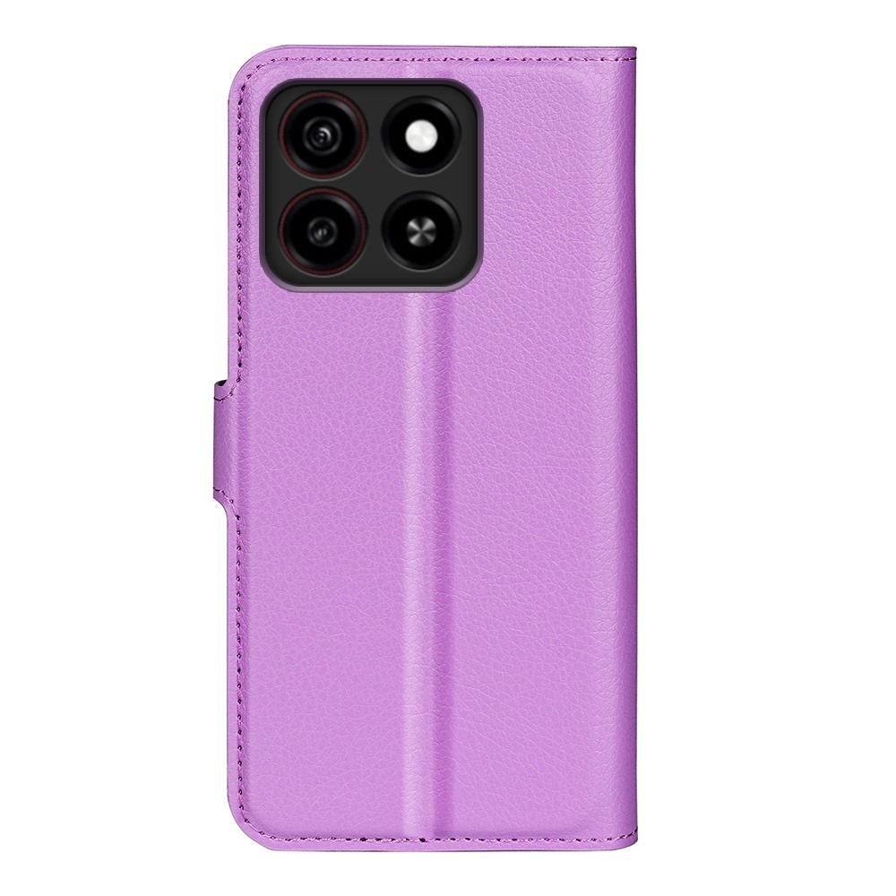 Litchi knížkové pouzdro na ZTE Blade A35 - fialové