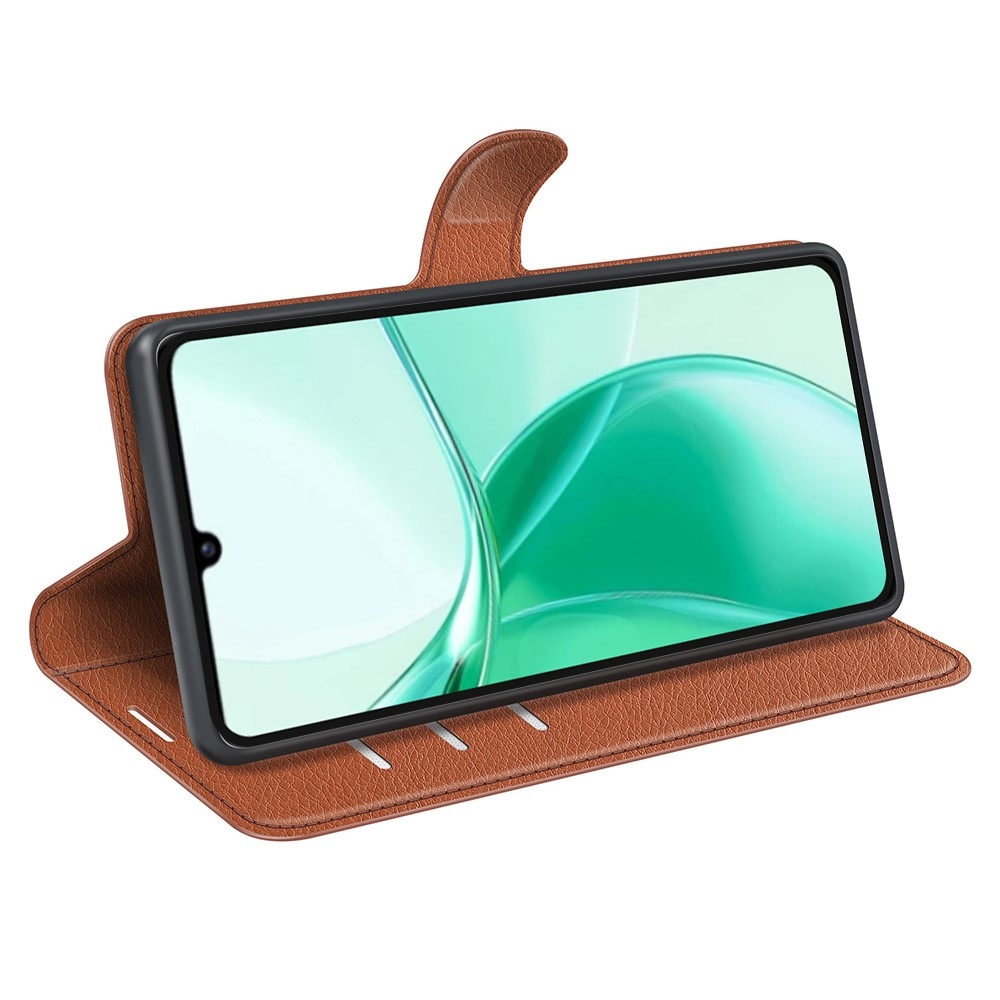 Litchi knížkové pouzdro na ZTE Blade A35 - hnědé