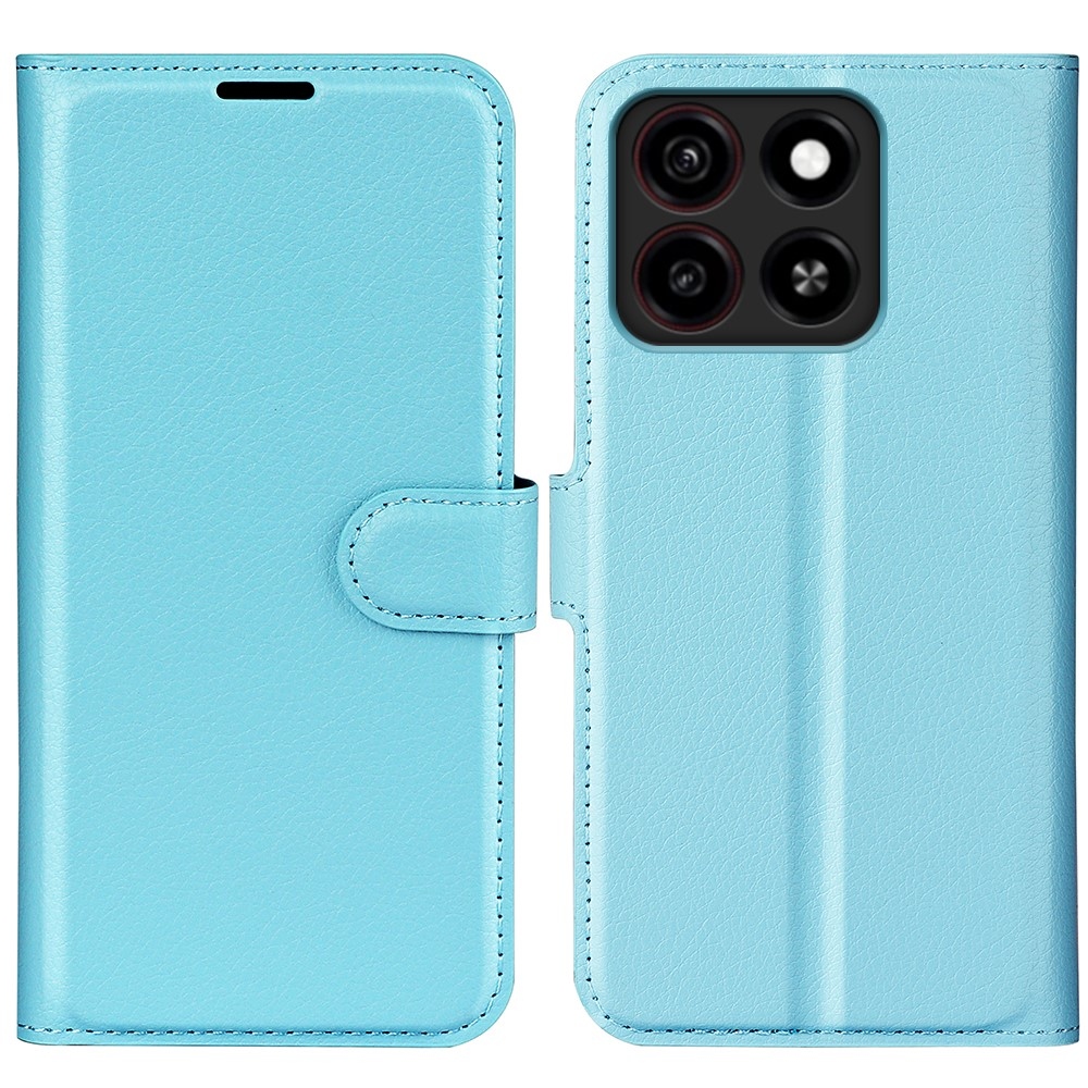 Litchi knížkové pouzdro na ZTE Blade A35 - modré