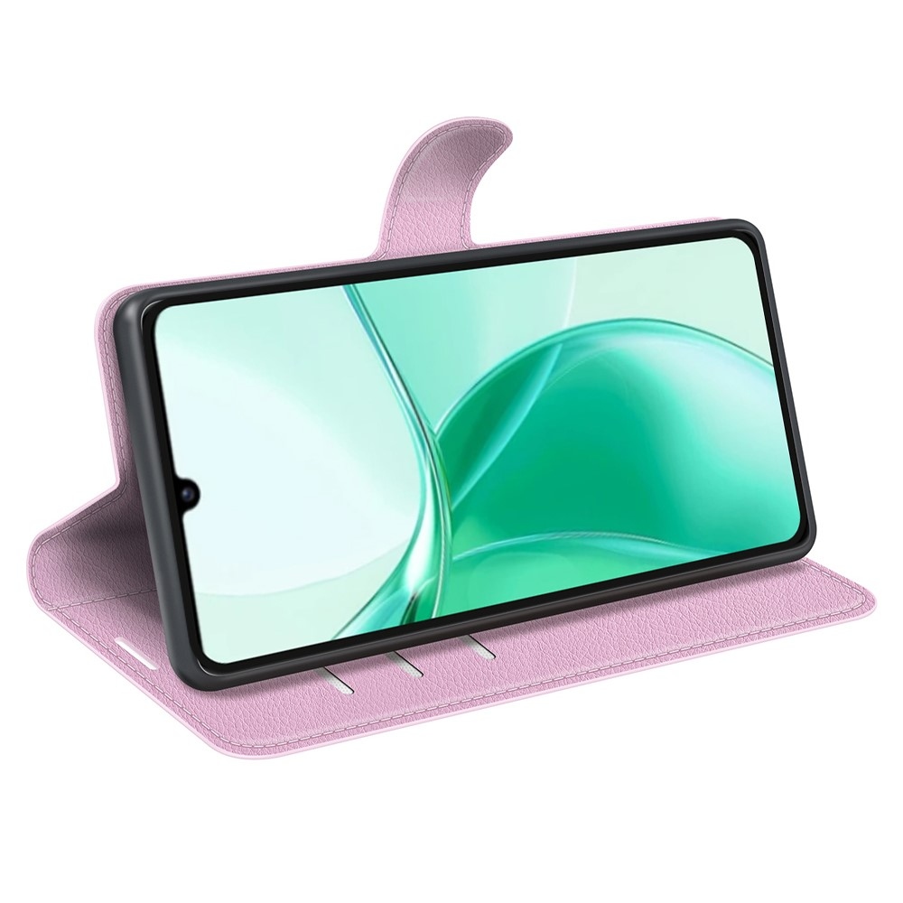 Litchi knížkové pouzdro na ZTE Blade A35 - růžové