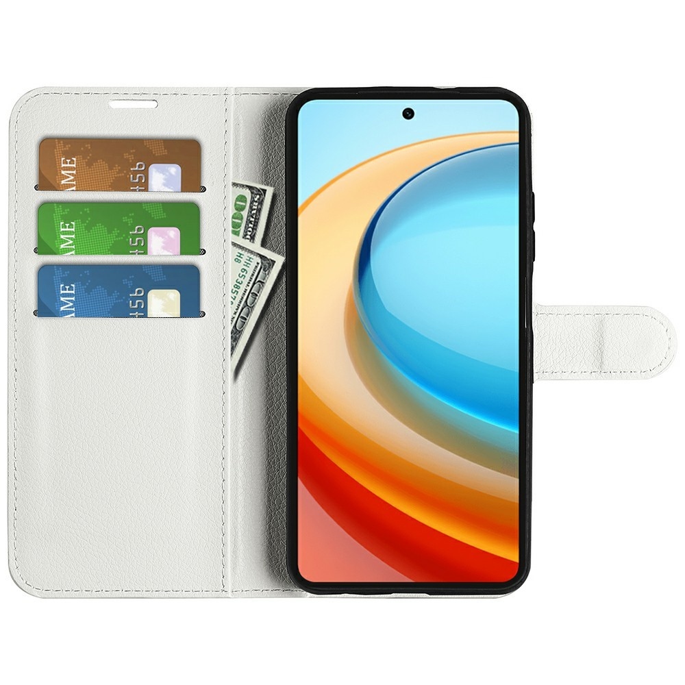 Litchi knížkové pouzdro na ZTE Blade A75 5G - bílé