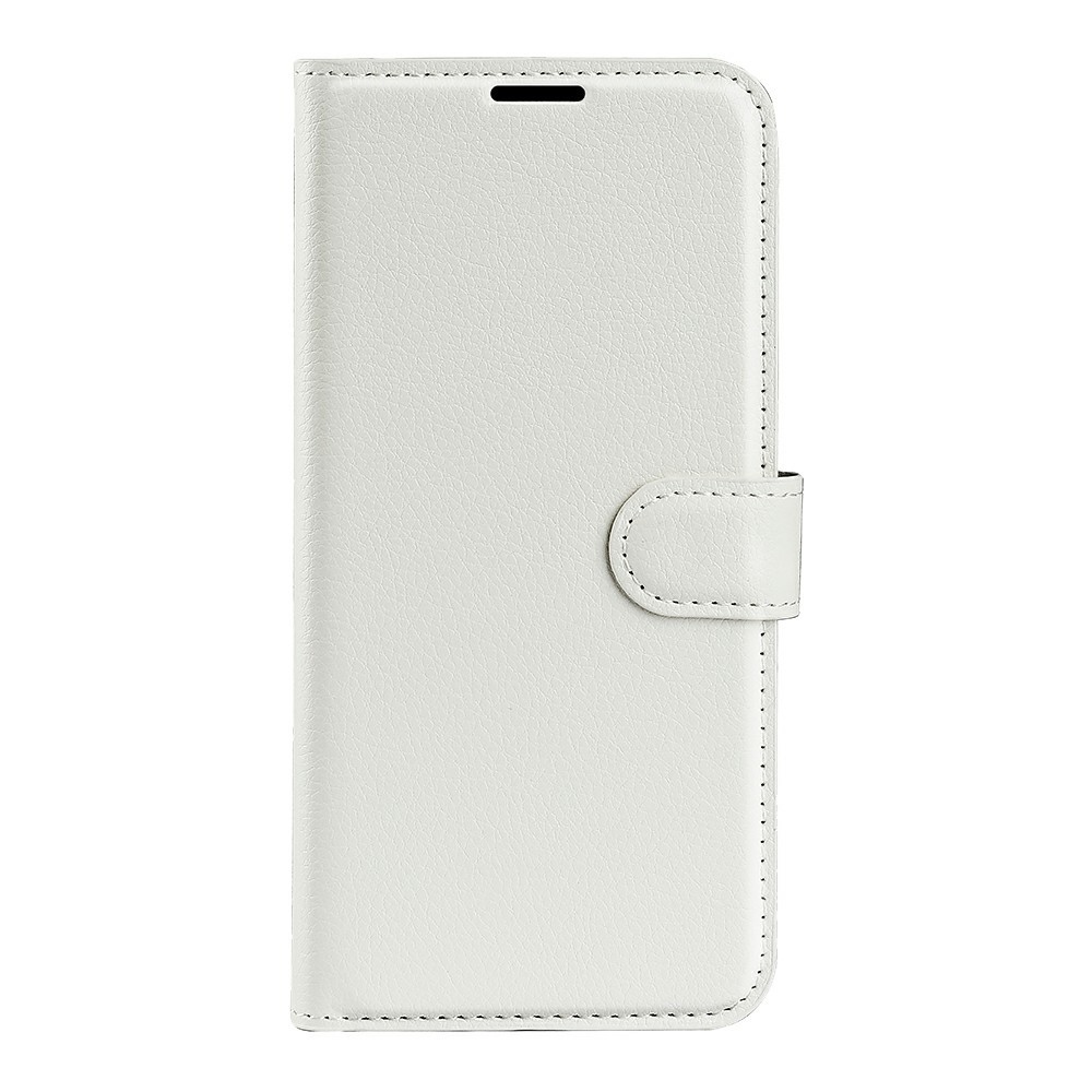 Litchi knížkové pouzdro na ZTE Blade A75 5G - bílé