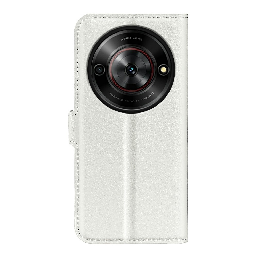 Litchi knížkové pouzdro na ZTE Blade A75 5G - bílé