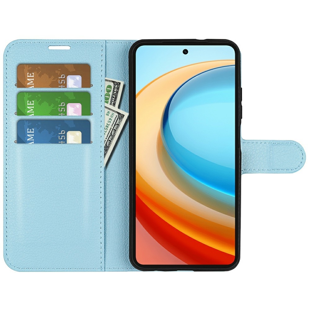 Litchi knížkové pouzdro na ZTE Blade A75 5G - modré