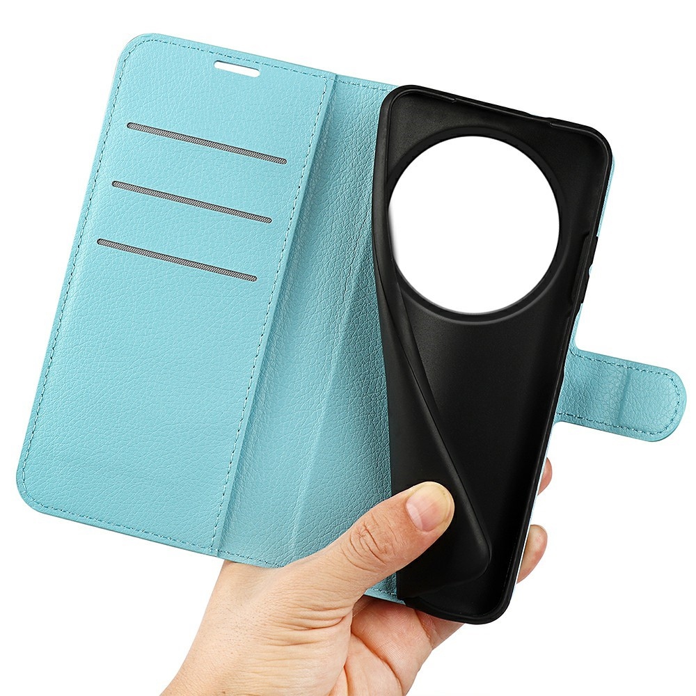 Litchi knížkové pouzdro na ZTE Blade A75 5G - modré