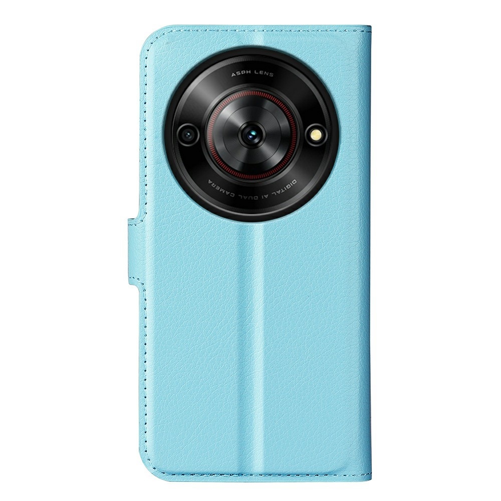 Litchi knížkové pouzdro na ZTE Blade A75 5G - modré