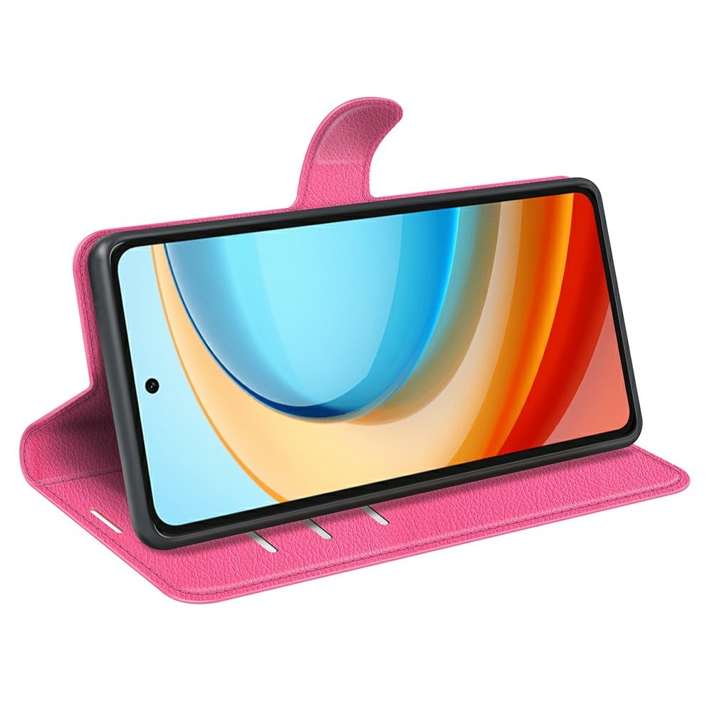 Litchi knížkové pouzdro na ZTE Blade A75 5G - rose